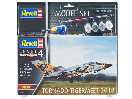 1/72 Літак Tornado "Tigermeet 2018", серія Starter Set з фарбами та клеєм (Revell 63880), збірна модель