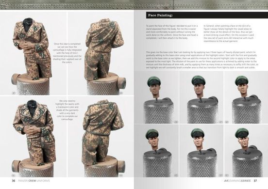 Книга "Panzer Crew Uniforms Painting Guide. Learning Series #02. Розфарбування уніформи німецьких танкістів" AK Interactive AK272 (англійською мовою)