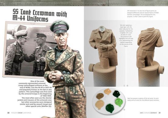 Книга "Panzer Crew Uniforms Painting Guide. Learning Series #02. Розфарбування уніформи німецьких танкістів" AK Interactive AK272 (англійською мовою)