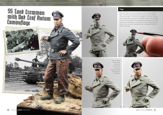 Книга "Panzer Crew Uniforms Painting Guide. Learning Series #02. Розфарбування уніформи німецьких танкістів" AK Interactive AK272 (англійською мовою)