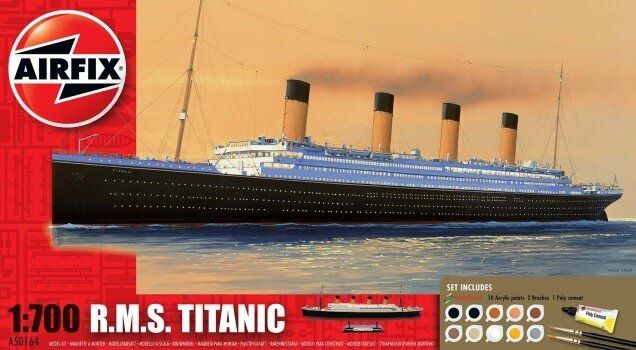 1/700 RMS Titanic подарочный набор (Airfix 50164) + клей + краска + кисточка