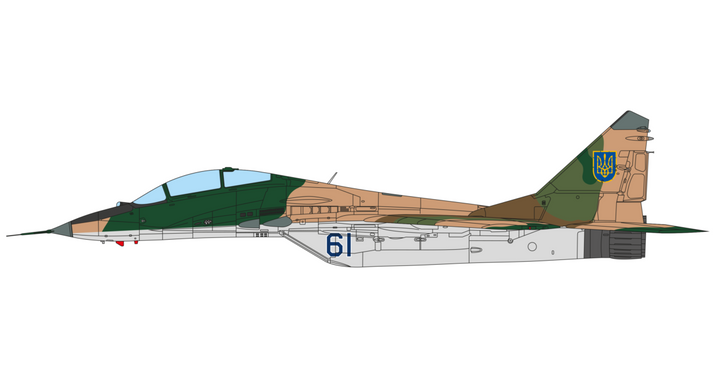 1/72 Самолет МиГ-29УБ ВВС Украины, в комплекте декали Foxbot Decals (IBG Models 72902), сборная модель