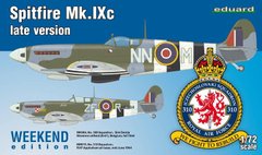 1/72 Spitfire Mk.IXc поздний, британский истребитель, серия Weekend Edition (Eduard 7431), сборная модель