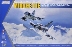 1/48 Mirage III E/O/R/RD/EE/EA реактивный самолет (Kinetic K48050) сборная масштабная модель