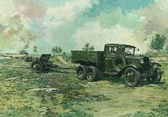 1/72 ГАЗ-ААА радянська вантажівка з гарматою ЗІС-2 (UniModels UM 367), збірні моделі