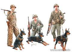 1/35 Собаки на службе в морской пехоте США, ВМВ (Master Box 35155)