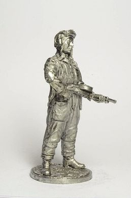 54 мм Танкіст, стрілець-радист з кулеметом ДТ, СРСР 1943-45 роки, колекційна олов'яна мініатюра (EK Castings WWII-13)