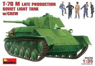 1/35 T-70M поздняя модификация с экипажем (MiniArt 35030) сборная модель