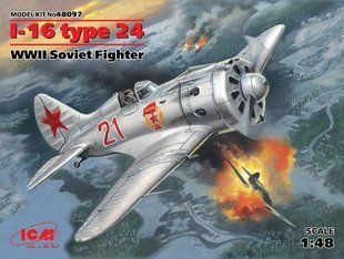 1/48 Полікарпов І-16 тип 24 радянський винищувач (ICM 48097), збірна модель