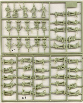 1/72 Німецькі десантники Другої світової, 50 фігур (Italeri 6045), пластикові