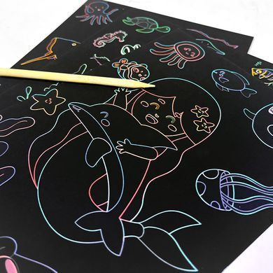 Набір для творчості "Scratch Artcards: Mermaids" - скретч-картки та розмальовки