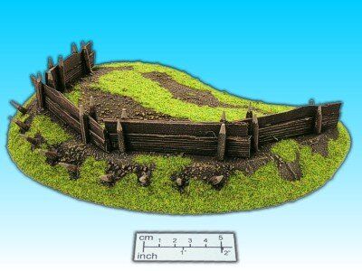 Large Timber Emplacement, 25-30 мм (1:72)