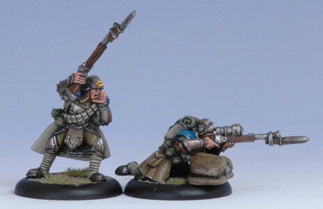 Warmachine Cygnar Trencher Officer and Sharpshooter Attach (Blister pack) - Privateer Press Miniatures PRIV-PIP 31047