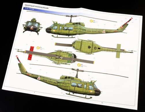 1/48 UH-1D Huey американский вертолет (Zimi Model/Kitty Hawk 80154), сборная модель