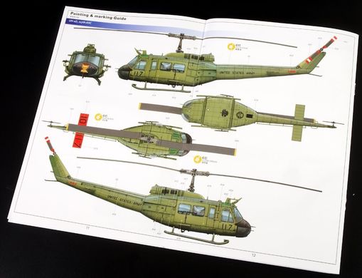 1/48 UH-1D Huey американский вертолет (Zimi Model/Kitty Hawk 80154), сборная модель