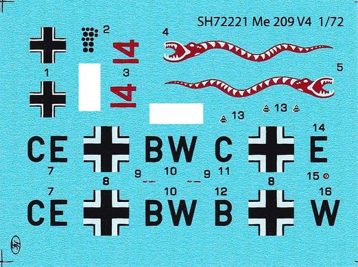 1/72 Messerschmitt Me-209V4 німецький винищувач (Special Hobby SH72221), збірна модель