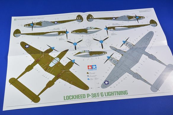1/48 Lockheed P-38F/G Lightning американский истребитель (Tamiya 61120), сборная модель