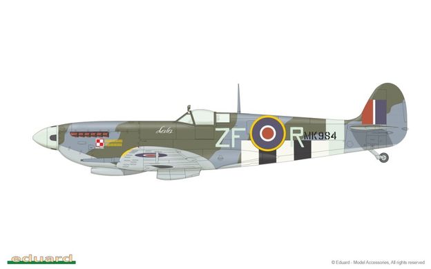 1/72 Spitfire Mk.IXc пізній, британський винищувач, серія Weekend Edition (Eduard 7431), збірна модель
