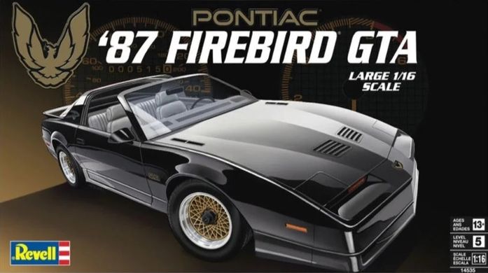 1/16 Автомобіль ‘87 Pontiac Firebird GTA, серія Large Scale (Revell 14535), збірна модель