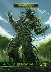 Elemental Green Titania #1 Token Magic: the Gathering (Токен) GnD Cards