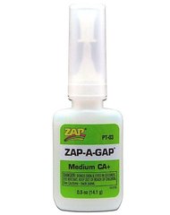 Клей цианакрилатный Pacer Zap-a-Gap Medium CA+ Glue, обьем 14 гр