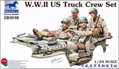 1/35 Экипаж американского джипа Второй мировой, 4 фигуры (Bronco Models CB35159), сборные пластиковые