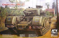 1/35 Churchill Mk.IV с 75-мм пушкой Mk.V, британский танк (AFV Club AF35S52), сборная модель