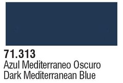 Vallejo Model Air 71313 Синий темный средиземноморский (Dark Mediterranean Blue) 17 мл