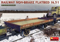 1/35 Железнодорожная бестормозная платформа 16.5 тонн (Miniart 39004), сборная модель
