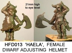 HassleFree Miniatures - Haela, cute female Dwarf warrioress - HF-HFD013