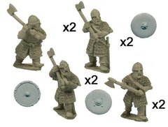 Темные века (Dark Ages) - Saxon Huscarls with Axes(8) - Crusader Miniatures NS-CM-DAS005