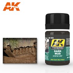 Темна багнюка, рідина для імітації ефекту бруду, емаль, 35 мл (AK Interactive AK023 Dark Mud Effect)