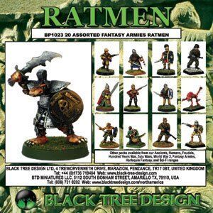 Крысо-люди (Ratmen) (20 шт) 28 мм, Black Tree Design BLTR-BP1023