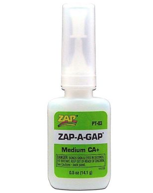 Клей цианакрилатный Pacer Zap-a-Gap Medium CA+ Glue, обьем 14 гр