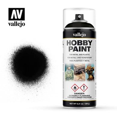 Грунтовка чорна в балоні, 400 мл (Vallejo 28012 Aaerosol Primer Black)