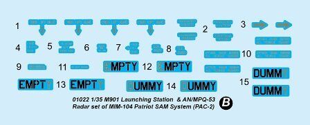 1/35 M901 Launching Station + AN/MPQ-53 Radar set of MIM-104 Patriot SAM System PAC-2 (Trumpeter 01022), збірна модель
