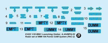 1/35 M901 Launching Station + AN/MPQ-53 Radar set of MIM-104 Patriot SAM System PAC-2 (Trumpeter 01022), збірна модель