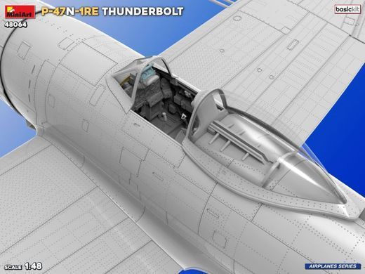 1/48 Винищувач P-47N-1RE Thunderbolt, серія Basic Kit (MiniArt 48064), збірна модель