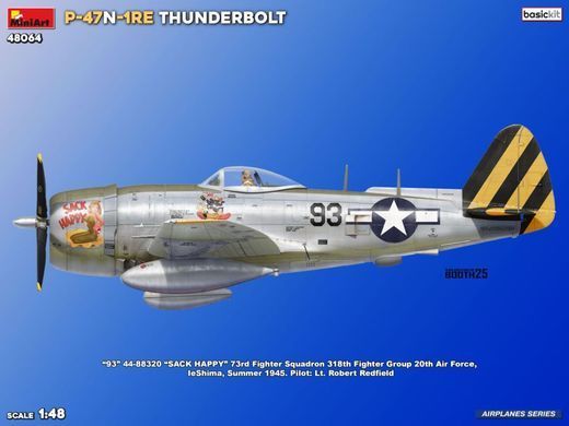 1/48 Винищувач P-47N-1RE Thunderbolt, серія Basic Kit (MiniArt 48064), збірна модель