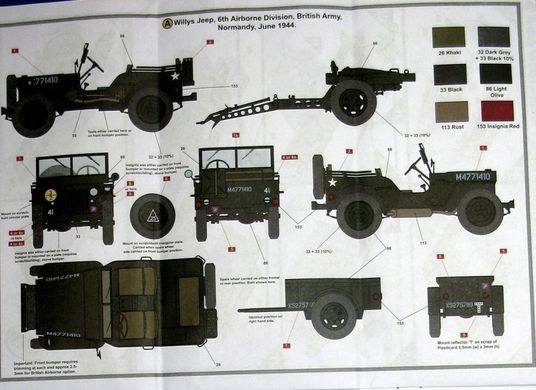 1/72 Автомобіль Willys Jeep з гарматою та причепом (Airfix A02339), збірна модель