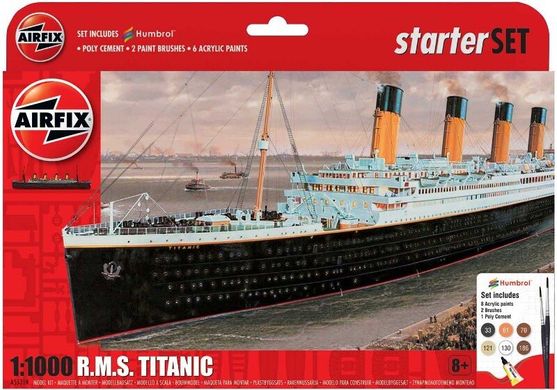 1/1000 RMS Titanic подарочное издание с красками, клеем, кистями (Airfix 55314) сборная модель