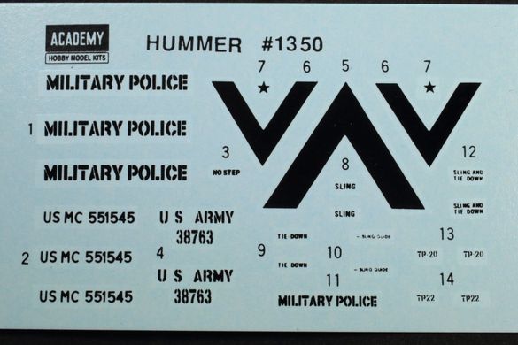 1/35 HMMWV M1025 Hummer армійський автомобіль (Academy 13241), збірна модель