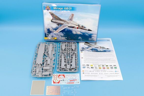 1/72 Mirage G8.01 прототип експериментального літака з крилом змінної стрілоподібності (ModelSvit 72056), збірна модель