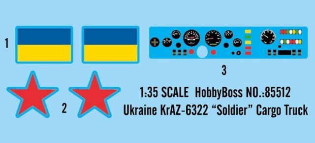1/35 КрАЗ-6322 "Солдат" українська армійська вантажівка (Hobby Boss 85512) збірна модель