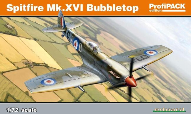 1/72 Самолет Spitfire Mk.XVI Bubbletop, серия ProfiPACK (Eduard 70126), сборная модель
