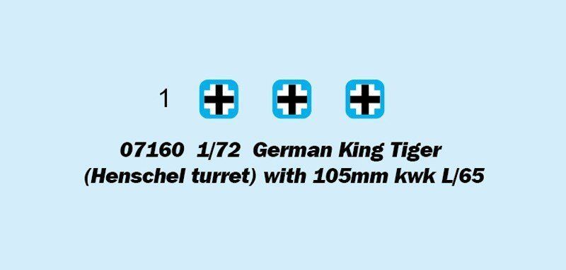 1/72 King Tiger з баштою Henschel із 105-мм гарматою kwk L/65, серія WOT World of Tanks (Trumpeter 07160), збірна модель