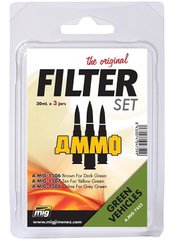 A.MIG-7452 FILTER SET FOR GREEN VEHICLES (Ammo of Mig Jimenez)