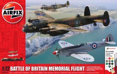 1/72 Набір "Battle of Britain Memorial Flight": Avro Lancaster B Mk.III, Spitfire Mk.IIa, Spitfire PR Mk.XIX, клей та фарби (Airfix A50182), збірні моделі