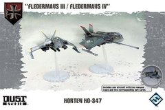 Horten Ho-347 "Fledermaus III / Fledermaus IV", 1 самолет 2 оружия, под масштаб 40 мм (Dust Tactics DT-063), пластик