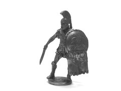 54мм Спартанский гоплит, коллекционная оловянная миниатюра